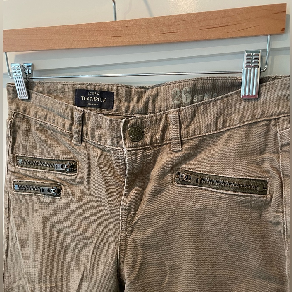 JCrew toothpick zipper jeans size 26